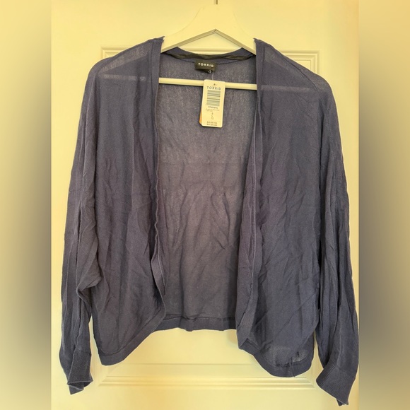 NWT Dark blue, lightweight, Torrid shrug - Picture 3 of 3